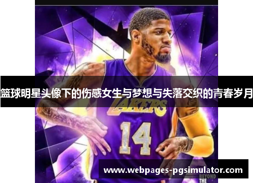 篮球明星头像下的伤感女生与梦想与失落交织的青春岁月